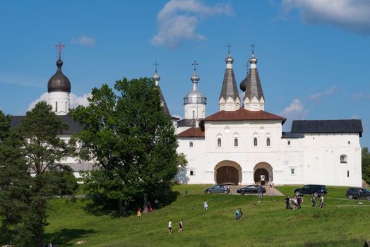 Vologda, Russia - July 27, 2019:   Ferapontov Belozersky monastery. Monastery of the Russian Orthodox Church. Russian landmark. World Heritage. Ferapontovo.