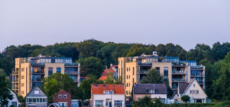 cottages and apartment complexes in Rhenen, City Architecture, Beautiful town in the netherlands