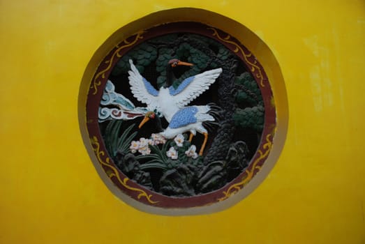 Old ornament in Chinese Buddhist temple