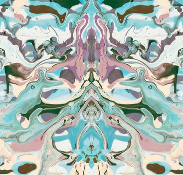 Abstract turquoise kaleidoscope illustration. Beautiful multicolor texture. Bright design for poster, card, banner.