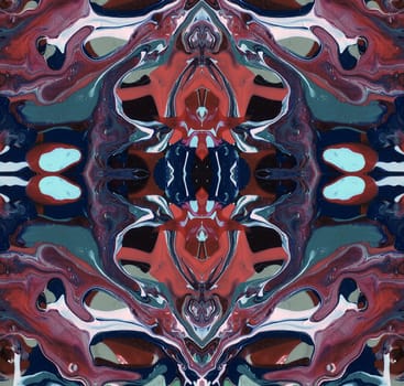 Multicolored symmetrical kaleidoscope illustration. Beautiful design for poster, card, banner. Computer generated graphics