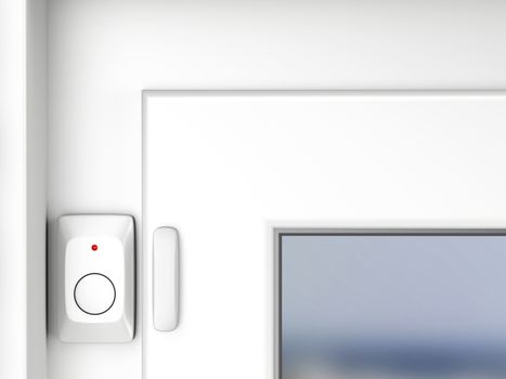 Magnetic alarm sensor on window