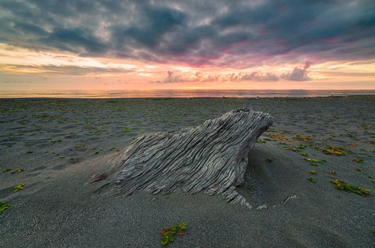 A color image of a dramatic landscape at a northern California beach.