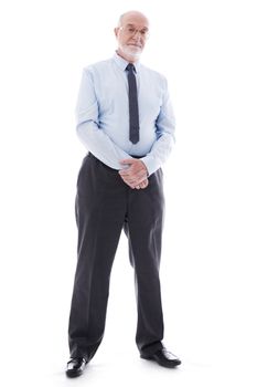 Portrait of mature business man isolated on white background