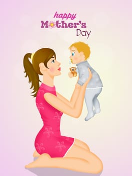 illustration of mother day