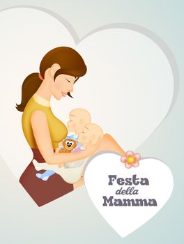 illustration of mothers day