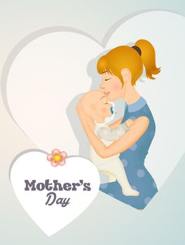 illustration of happy mothers day