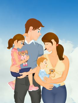 couple with children