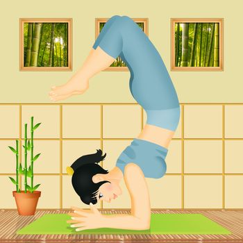 illustration of scorpion pose