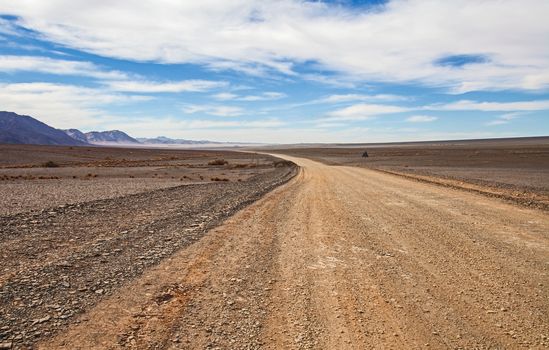 A desolate desert landscape in Southern Namibia, close to the hamlet of Aussenkehr.