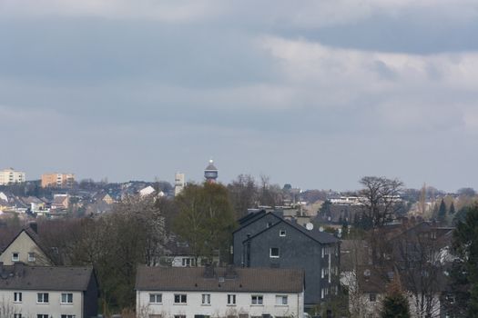 Panoramic shot, skyline of the city of Velbert
with sights