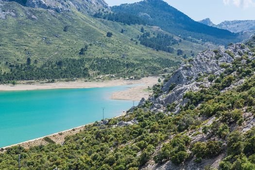 Fantastic views of the Embalse de Cuber in the Sierra de Tramuntana, Mallorca, Spain
