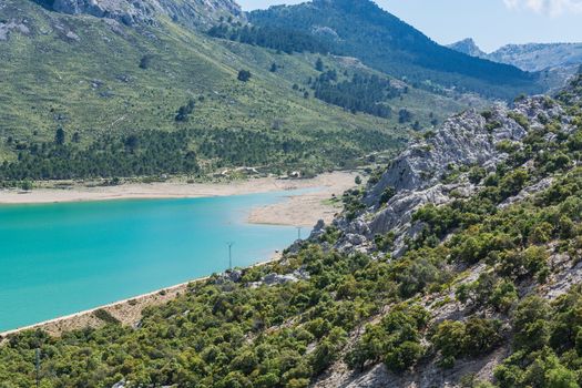 The artificial-scale Cuber reservoir in the Sierra de Tramuntana, Mallorca, Spain
