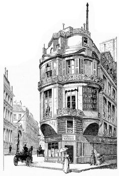 Rue La Vrilliere, vintage engraved illustration. Paris - Auguste VITU – 1890.