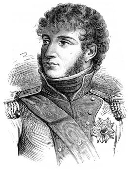 Murat, vintage engraved illustration. History of France – 1885.