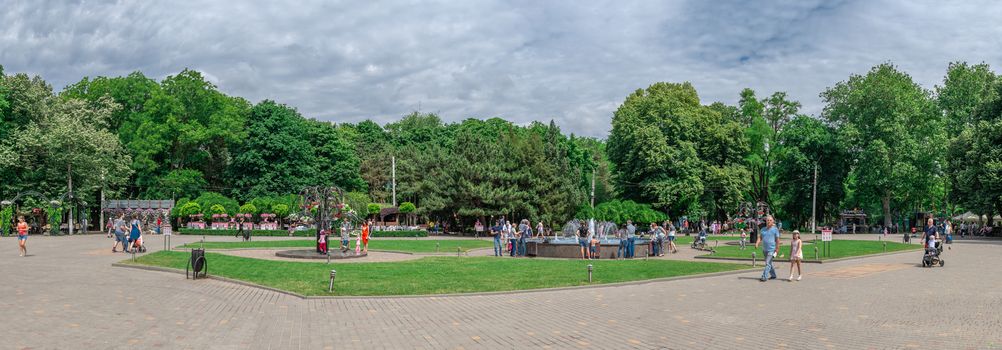 Odessa, Ukraine - 06.09.2019. Fountains in Gorky Park in Odessa, Ukraine