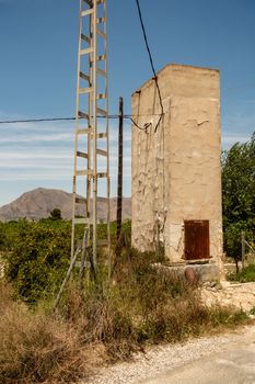 Unusual power ditribution building for local supply of electricity in Spain