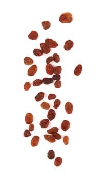 Dried raisins isolated on a white background