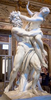 ROME, ITALY - AUGUST 24, 2018: Gian Lorenzo Bernini masterpiece, The Rape of Prosperina, dated 1622