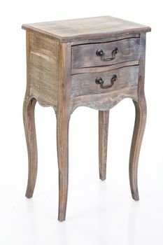 Old wooden whatnot on an isolated studio background