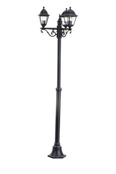 Old metal lantern on an isolated studio background