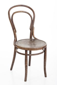 Old Viennese chair on an isolated studio background