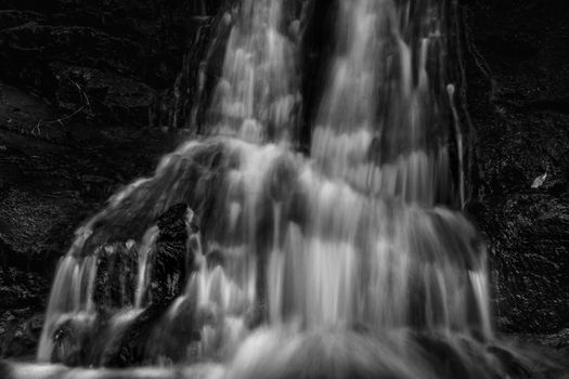 Water tumbling down over rocks at Macqiarie Pass in the Illawarra Escarpment