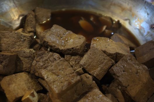 Stewed Tofu in Dark Soy Sauce , Thai cuisine