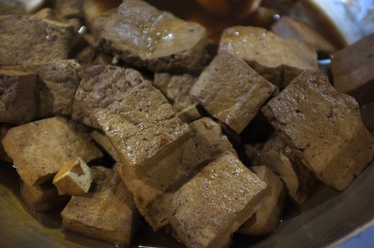Stewed Tofu in Dark Soy Sauce , Thai cuisine