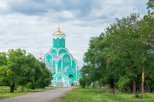 beautiful church in the Tambov region against the sky