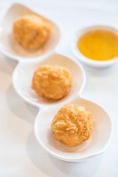 Chinese dim sum Fried Shrimp ball - Chinese groumet cuisine