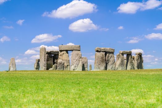 Landscape of Stonehenge England United Kingdom, UNESCO World heritage Site.