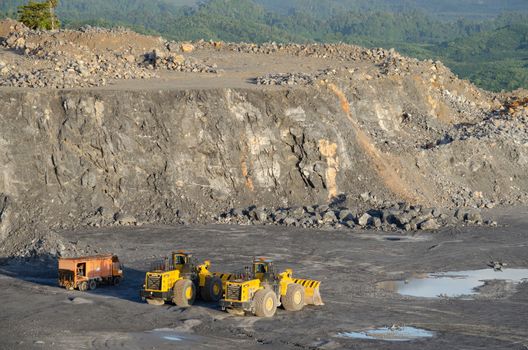 Open Areas for Limestone Mining .This area has been mined for limestone,Thailand