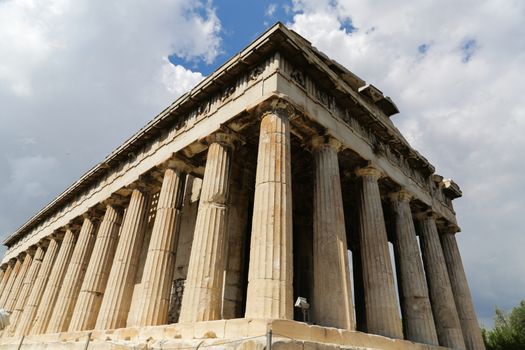 The Temple of Hephaestus at the Ancient Agora of Athens, Greece