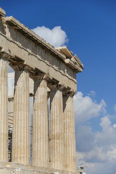 The Parthenon at the Acropolis in Athens, Greece