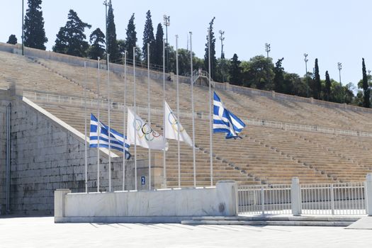 The Panathenaic stadium or kallimarmaro in Athens hosted the first modern Olympic Games in 1896