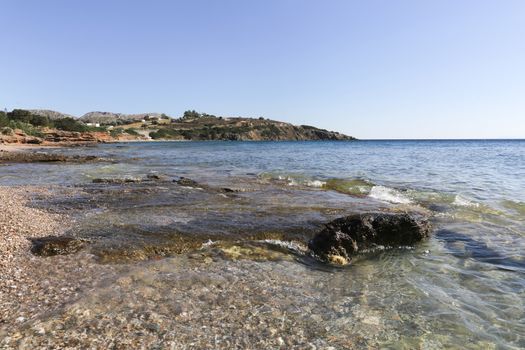 The scenic view of Timari Beach in Greece