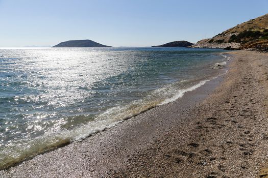 The scenic view of Timari Beach in Greece