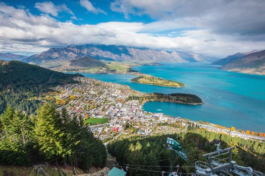 View of Queenstown and The Remarkables, Queenstown New Zealand