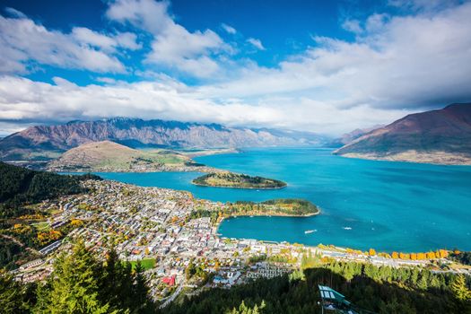 View of Queenstown and The Remarkables, Queenstown New Zealand