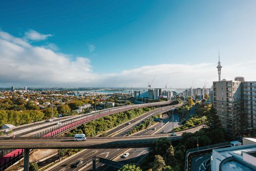 View of central business district of Auckland, New Zealand daytime