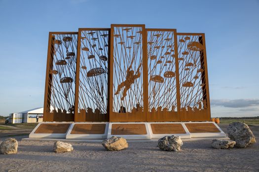 Ede,19-sept-2019: the new monument on the Ginkel heath, windows of the past.Colen's design marks the place where the Allied parachutists landed in 1944 to contribute to the liberation of the Netherlands