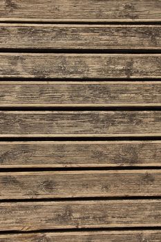 Texture of wooden boards slightly ruined by time wear at the highest level of detail