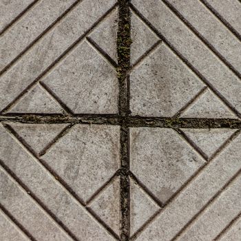 an old square shape from a pavement - straight lines at corners. a closeup texture shoot.