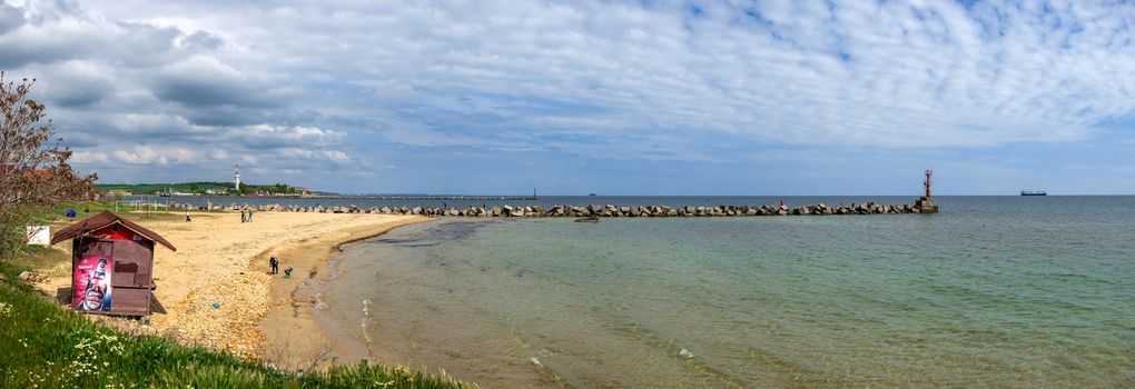 Grigoryevka, Ukraine - 05.09.2019. Shore of the Black Sea near the village of Grigoryevka in Odessa region of Odessa, Ukraine