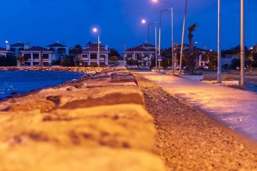 nice looking blue color dominated night night shoot from mavisehir coast. photo has taken from izmir/turkey.