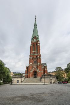 Stockholm, Sweden. September 2019.  panoramic view of St. John's church