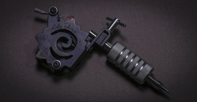 tattoo machine steel, in colors metal