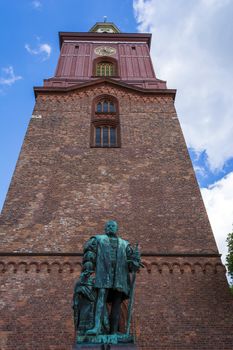 Spandau. St. Nikolai Kirche (Church) and Detail of monument Elector Joachim II. Berlin, Germany.