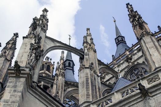 Medieval Cathedral of St Vitus in Prague, Czechia, Czech Republic